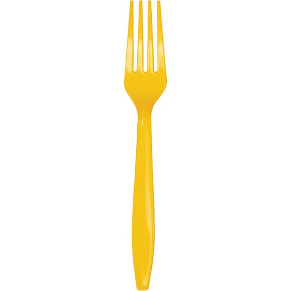 Touch Of Color School Bus Yellow Plastic Forks, 7", 288PK 010465 - main